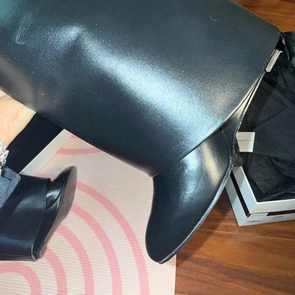 SOLD ON DPOP Givenchy Black Leather Boots with Gold Accent - Picture 14 of 15